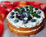 低油低糖的奶油蓝莓裸蛋糕